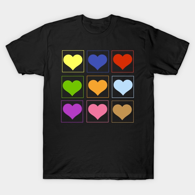 Hearts design T-Shirt by zeevana